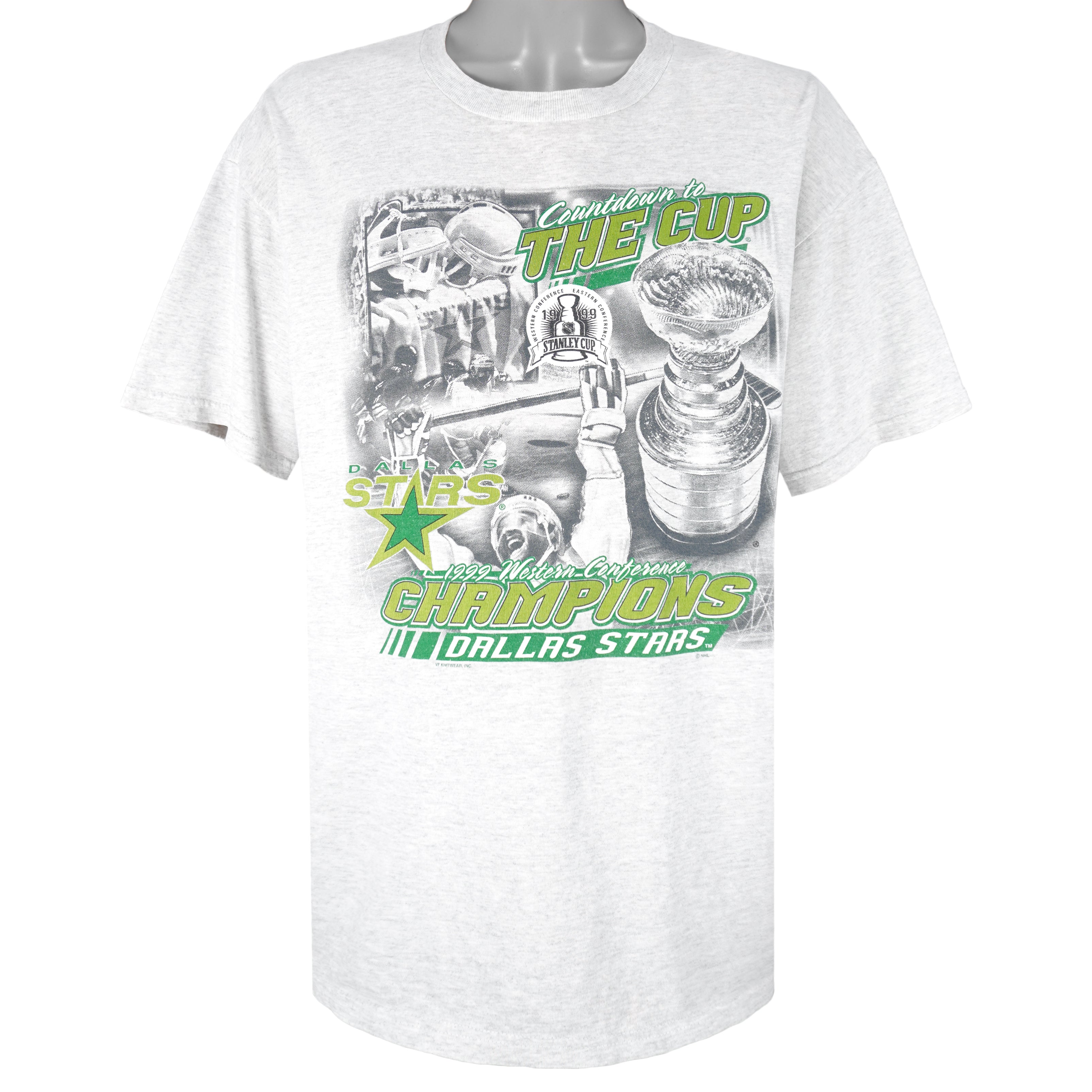 NHL (Delta) - Dallas Stars Western Conference Champs T-Shirt 1999 X-Large Vintage Hockey
