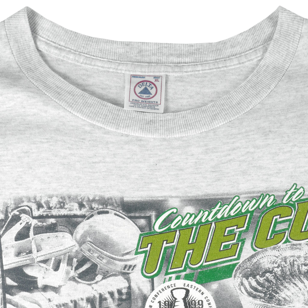 NHL (Delta) - Dallas Stars Western Conference Champs T-Shirt 1999 X-Large Vintage Hockey
