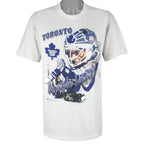 NHL (Bulletin) - Toronto Maple Leafs Single Stitch T-Shirt 1990s Large Vintage Retro Hockey