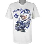 NHL (Bulletin) - Toronto Maple Leafs Single Stitch T-Shirt 1990s Large Vintage Retro Hockey