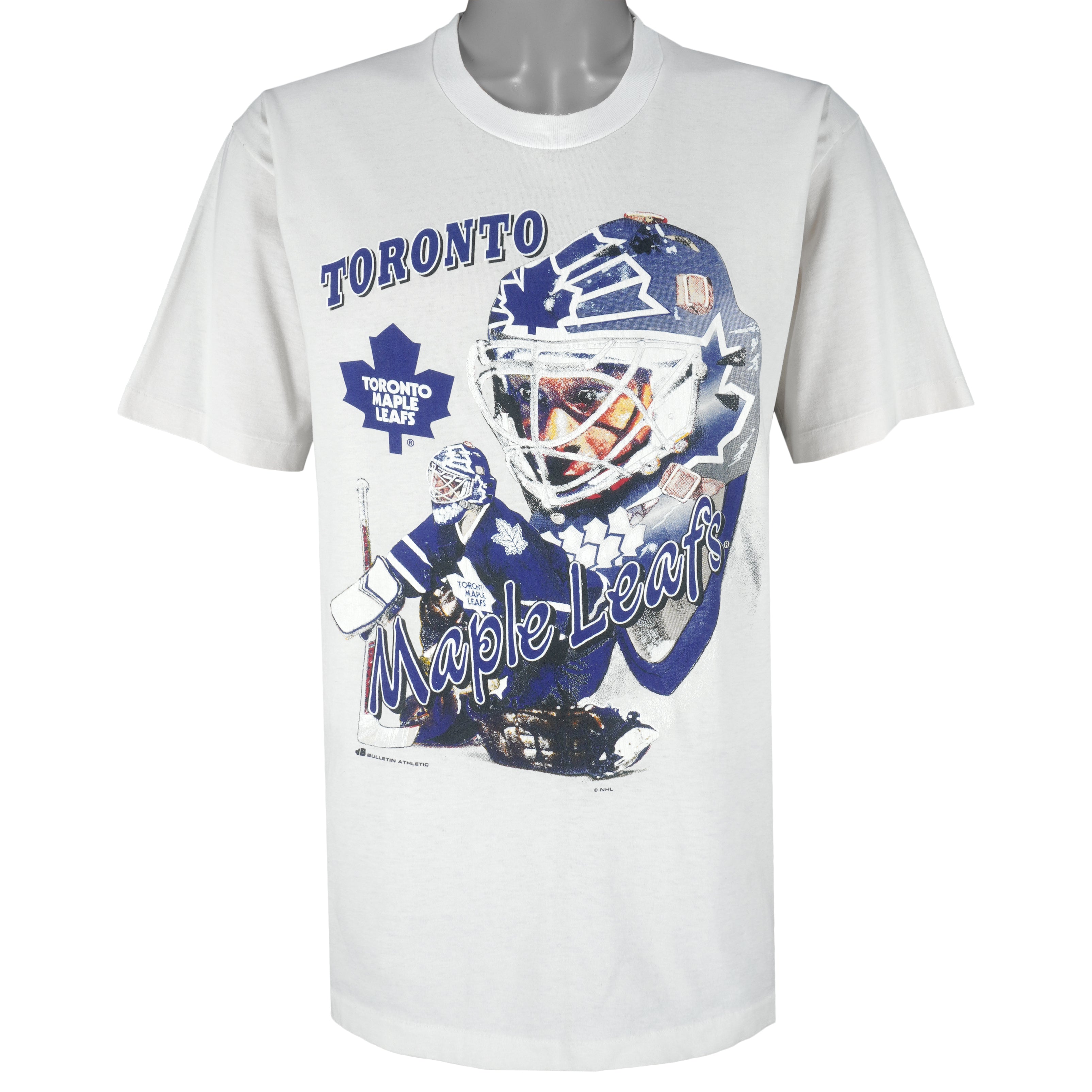 NHL (Bulletin) - Toronto Maple Leafs Single Stitch T-Shirt 1990s Large Vintage Retro Hockey