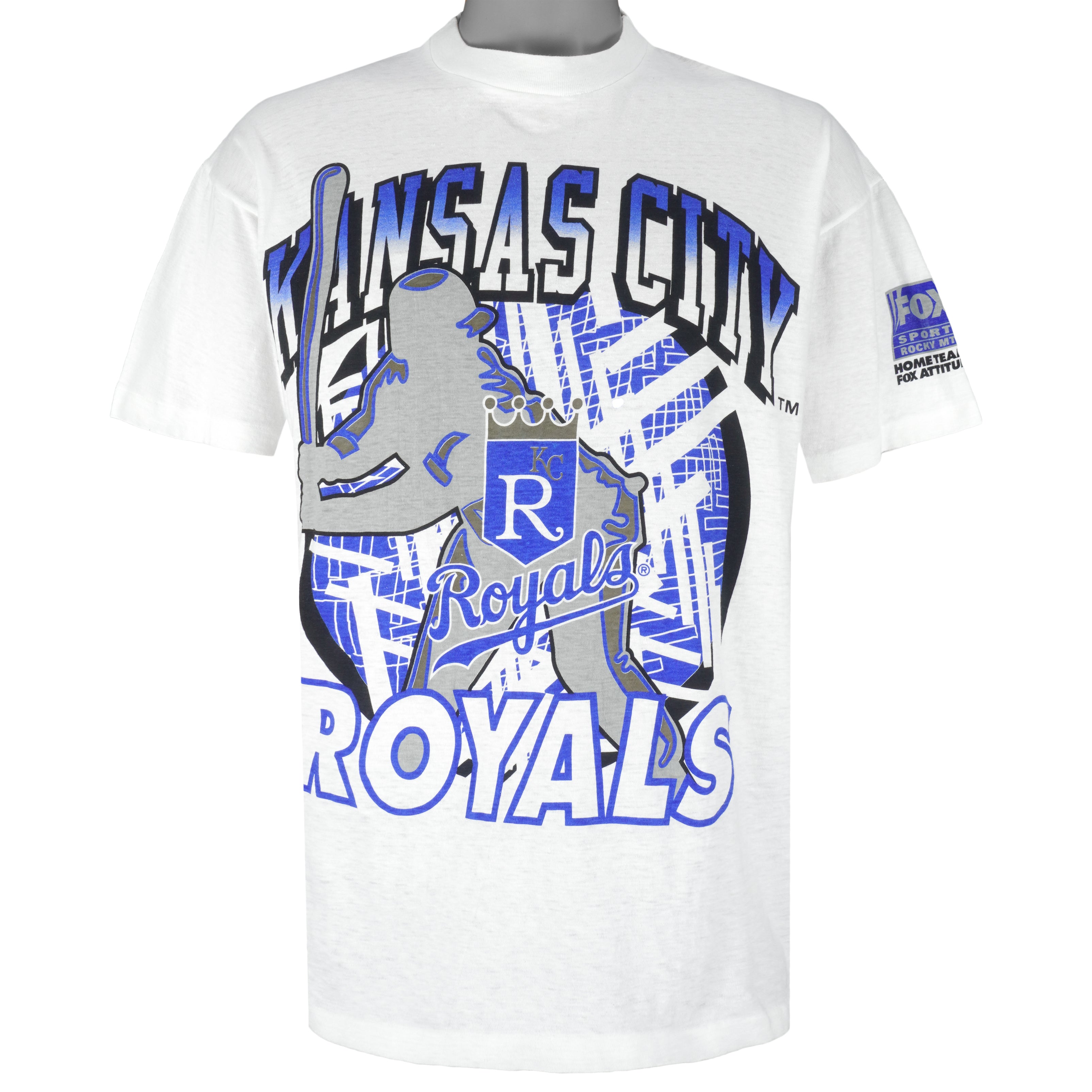 MLB - Kansas City Royals Fox Sports T-shirt 1990s X-Large TV Baseball