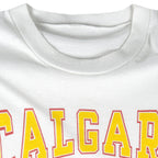 NHL - Calgary Flames Big Spell-Out T-Shirt 1990 Large Vintage Hockey