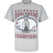 NHL (Sof Tee) - Colorado Avalanche Stanley Cup T-Shirt 2001 Large Vintage Retro Hockey