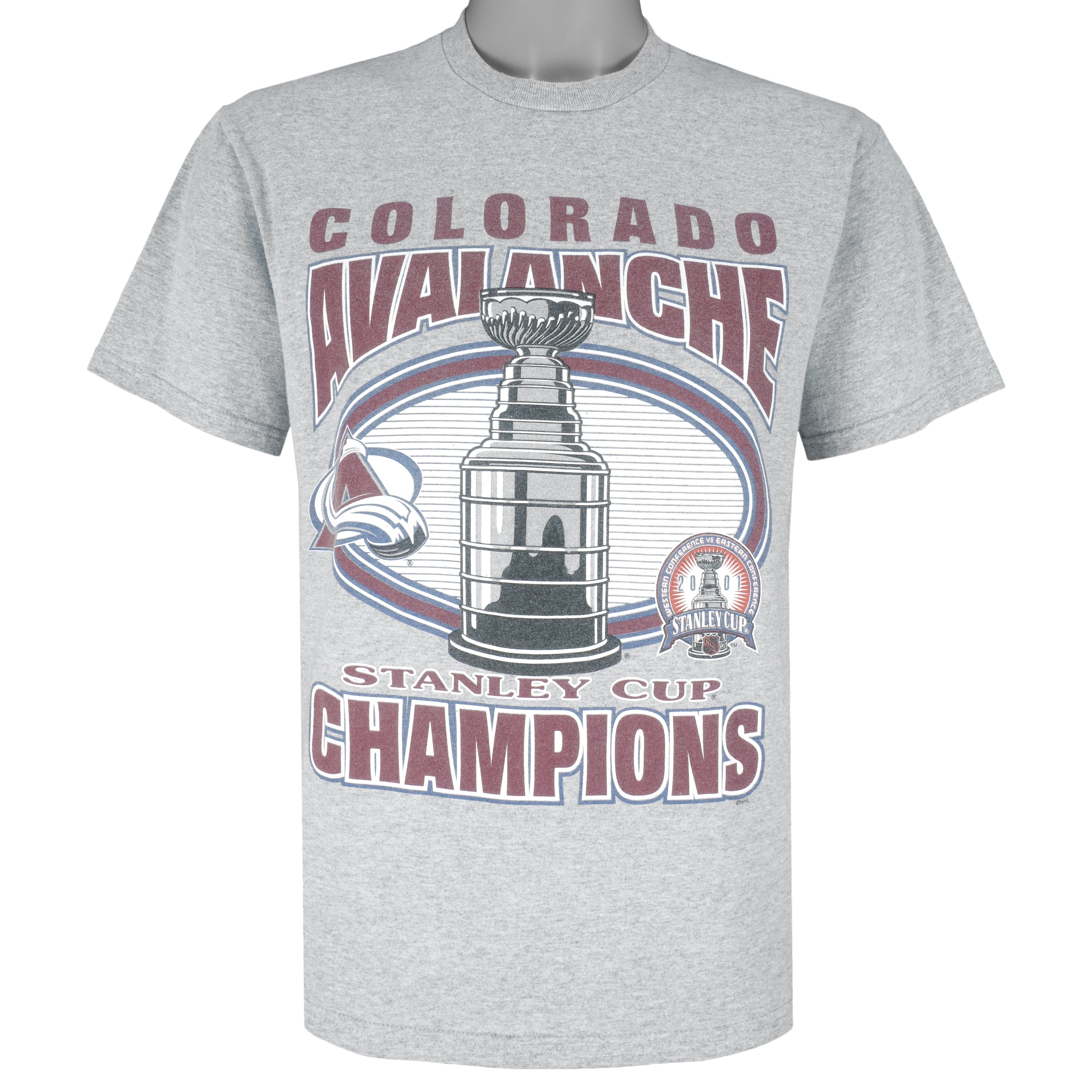 NHL (Sof Tee) - Colorado Avalanche Stanley Cup T-Shirt 2001 Large Vintage Retro Hockey