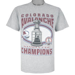 NHL (Sof Tee) - Colorado Avalanche Stanley Cup T-Shirt 2001 Large Vintage Retro Hockey