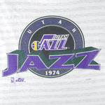 NBA (Trench) - Utah Jazz Spell-Out T-Shirt 1990s Large Vintage Retro Basketball 