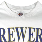 MLB (Henry Aaron) - Milwaukee Brewers Baseball Is Life T-Shirt 1998 Large Vintage Retro Baseball