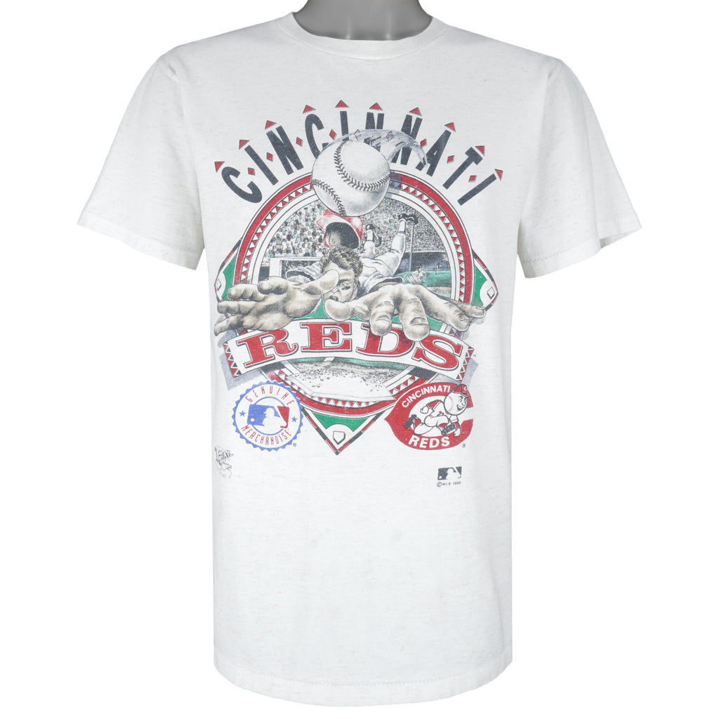 MLB (Oficial Fan) - Cincinnati Reds T-Shirt 1992 Medium Vintage Retro Baseball
