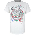 MLB (Oficial Fan) - Cincinnati Reds Single Stitch T-Shirt 1992 Medium