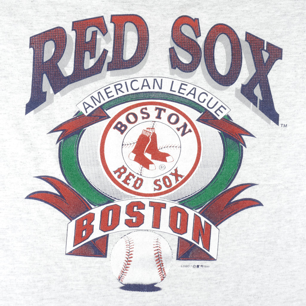 MLB (logo 7) - Boston Red Sox T-Shirt 1999 Large Vintage Retro Baseball