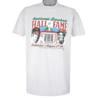 MLB (Stedman) - National Baseball Hall Of Fame Jim Palmer and Joe Morgan T-Shirt 1990 Large Vintage Retro Baseball