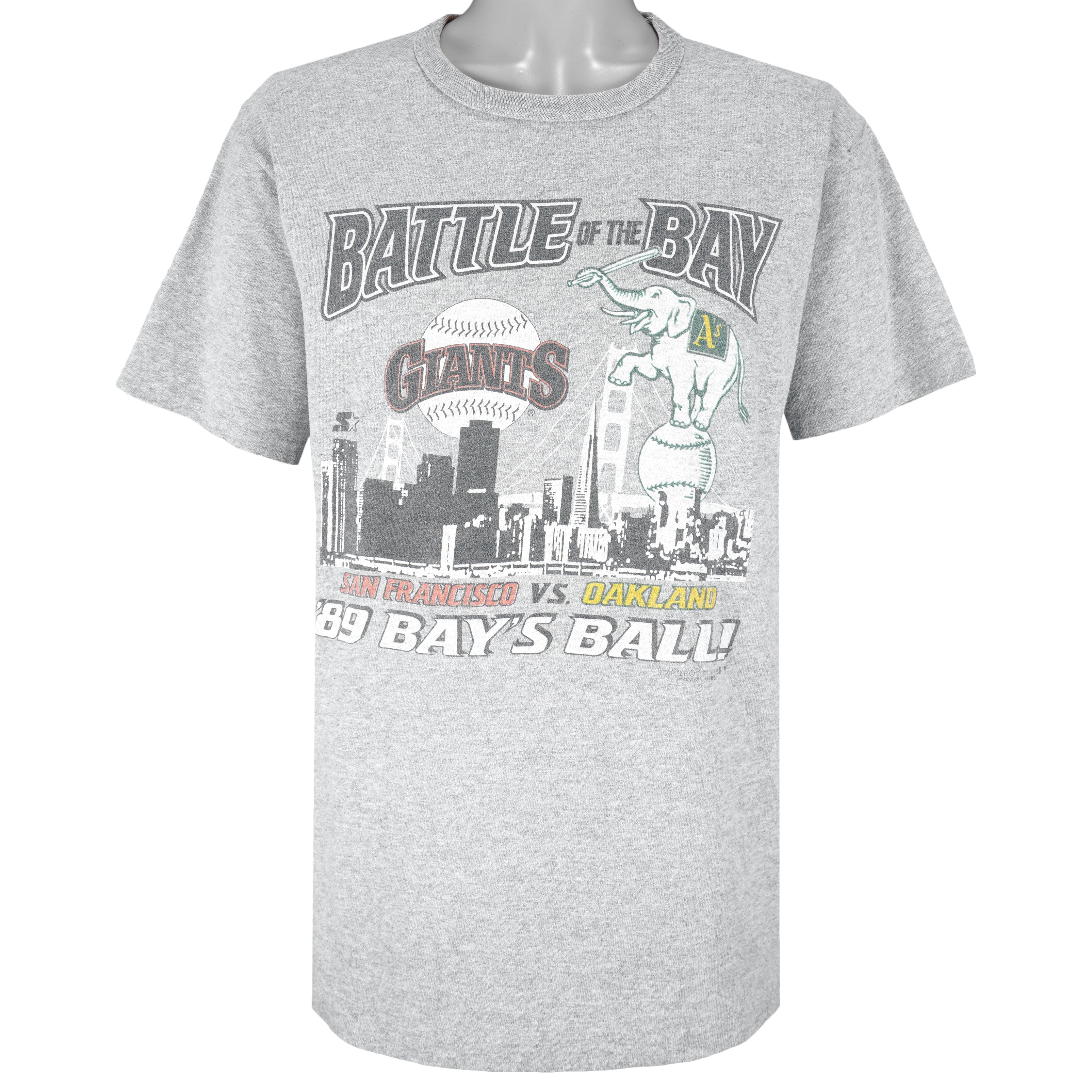 Starter - San Francisco Giants VS Oakland Athletics Bay's Ball T-Shirt 1989 Large Vintage Retro Baseball