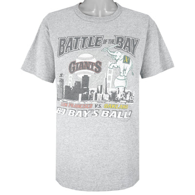 Starter - San Francisco Giants VS Oakland Athletics Bay's Ball T-Shirt 1989 Large