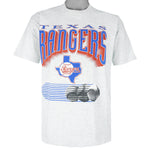 MLB (Logo 7) - Texas Rangers T-Shirt 1996 Medium Vintage Retro Baseball