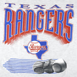 MLB (Logo 7) - Texas Rangers T-Shirt 1996 Medium Vintage Retro Baseball