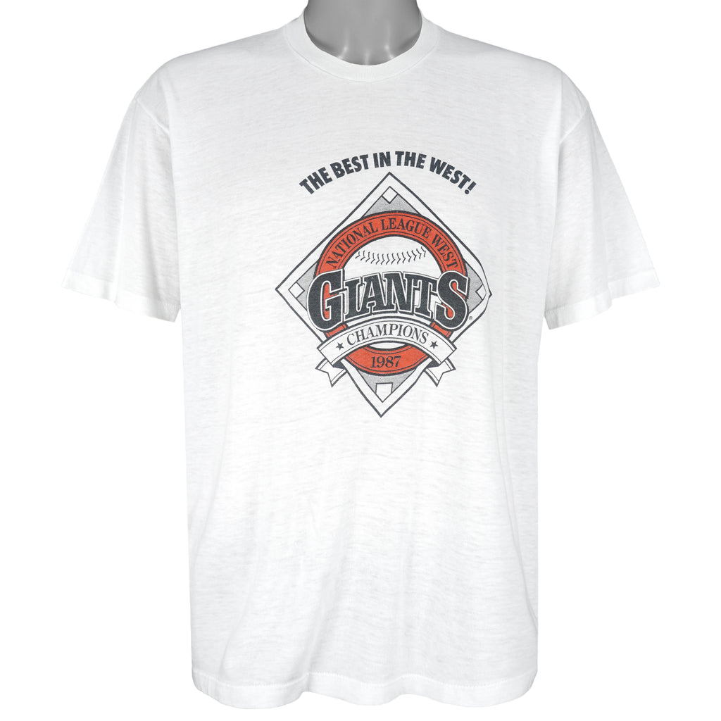 MLB (Stedman) - San Francisco Giants the Best In The West T-Shirt 1987 Large Vintage Retro Baseball