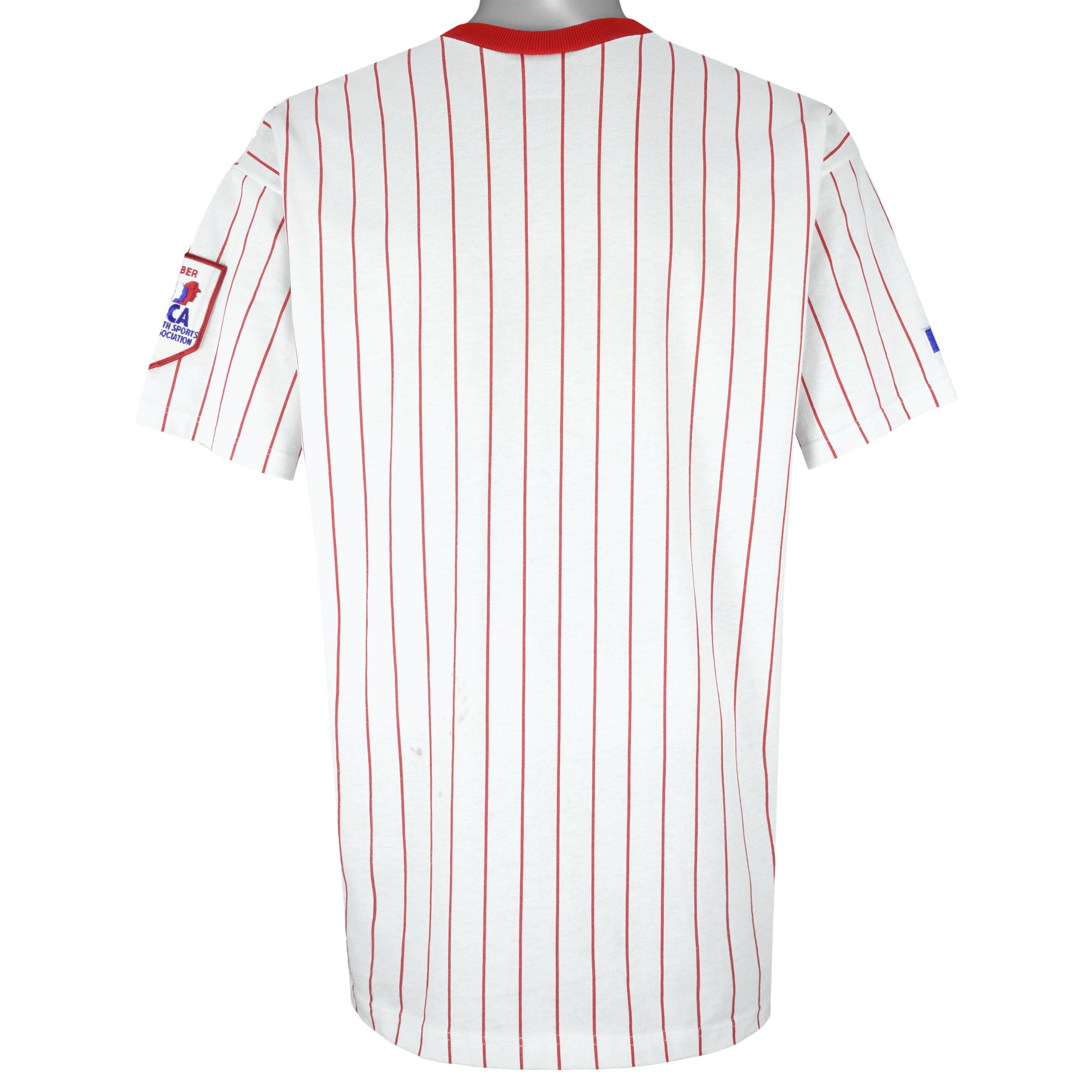 MLB (Russell Athletic) - Philadelphia Phillies Pinstripe Jersey 1994 X-Large Vintage Retro Baseball