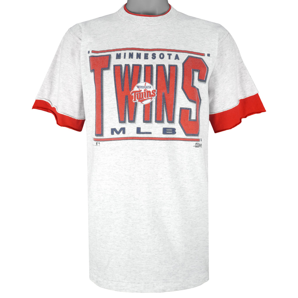 MLB (Salem) - Minnesota Twins Roll Em Ups T-Shirt 1991 Large Vintage Retro Baseball