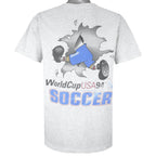 Vintage (Nutmeg) - World Cup USA Striker Pup Mascot Single Stitch T-Shirt 1994 Large Vintage Retro