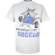 Vintage (Nutmeg) - World Cup USA Striker Pup Mascot Single Stitch T-Shirt 1994 Large Vintage Retro