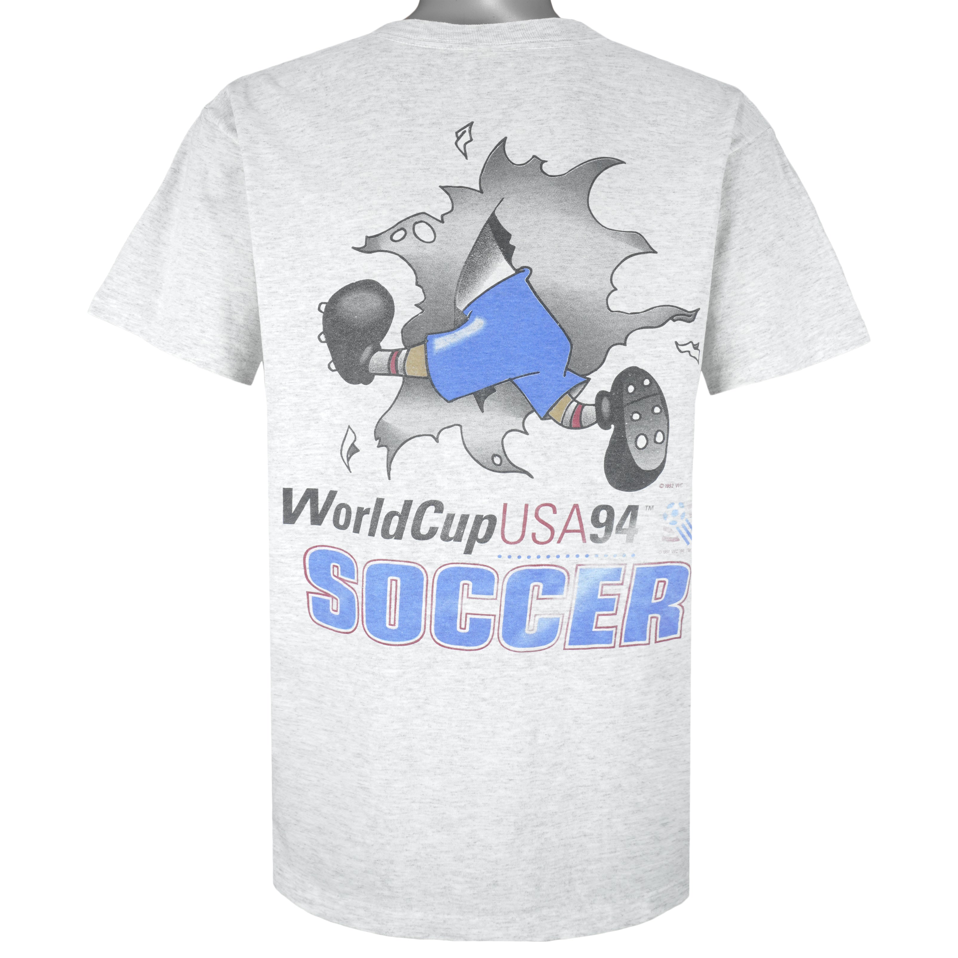 Vintage (Nutmeg) - World Cup USA Striker Pup Mascot Single Stitch T-Shirt 1994 Large Vintage Retro
