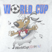 Vintage (Nutmeg) - World Cup USA Striker Pup Mascot Single Stitch T-Shirt 1994 Large Vintage Retro