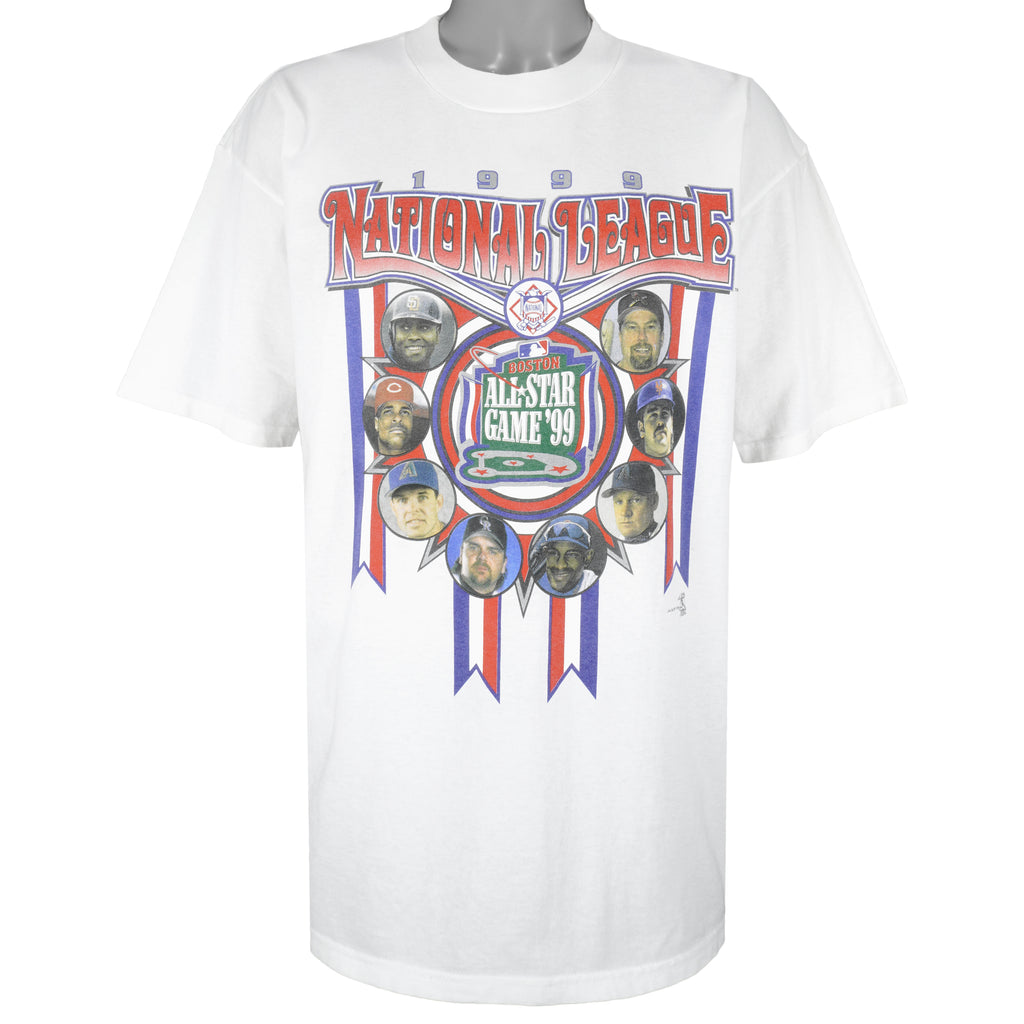 MLB (Logo 7) - Boston all Star Game Single Stitch T-Shirt 1999 X-Large Vintage Retro Baseball