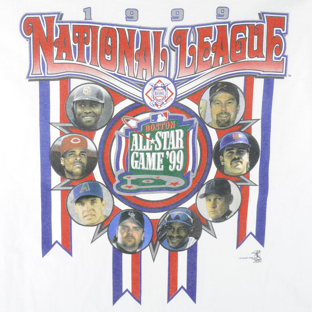 MLB (Logo 7) - Boston all Star Game Single Stitch T-Shirt 1999 X-Large Vintage Retro Baseball