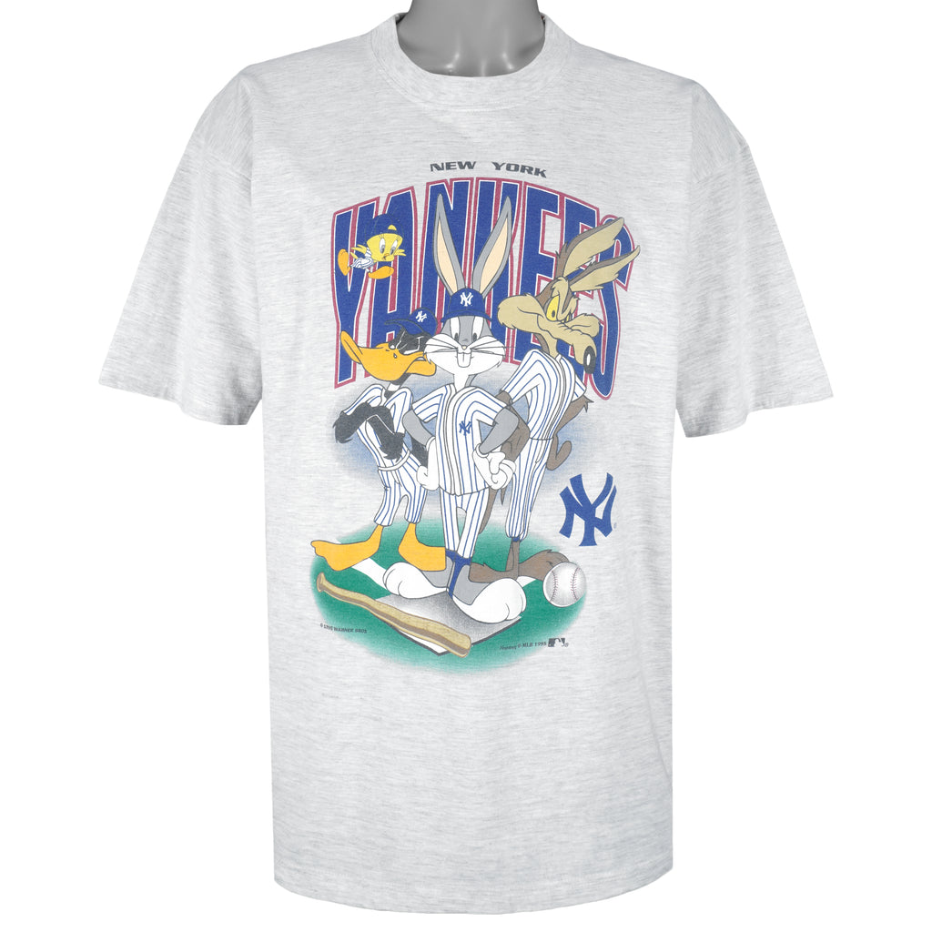 MLB (Nutmeg) - New York Yankees X Looney Tunes T-Shirt 1990s X-Large Vintage Retro Baseball
