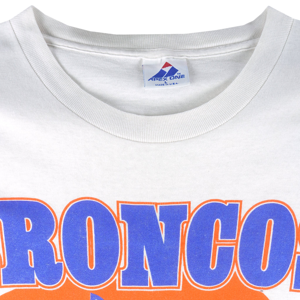 NFL (Apex One) - Denver Broncos Spell-Out T-Shirt 1994 Large vintage Retro Football