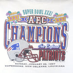 NFL - New England Patriots Super Bowl T-Shirt 1997 Large Vintage Retro Football
