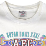 NFL - New England Patriots Super Bowl T-Shirt 1997 Large Vintage Retro Football