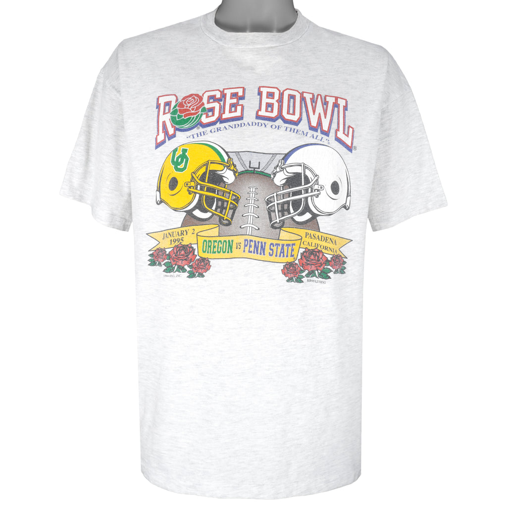 NCAA - Rose Bowl Oregon VS Penn State Single Stitch T-Shirt 1994 X-Large Vintage Retro Football College
