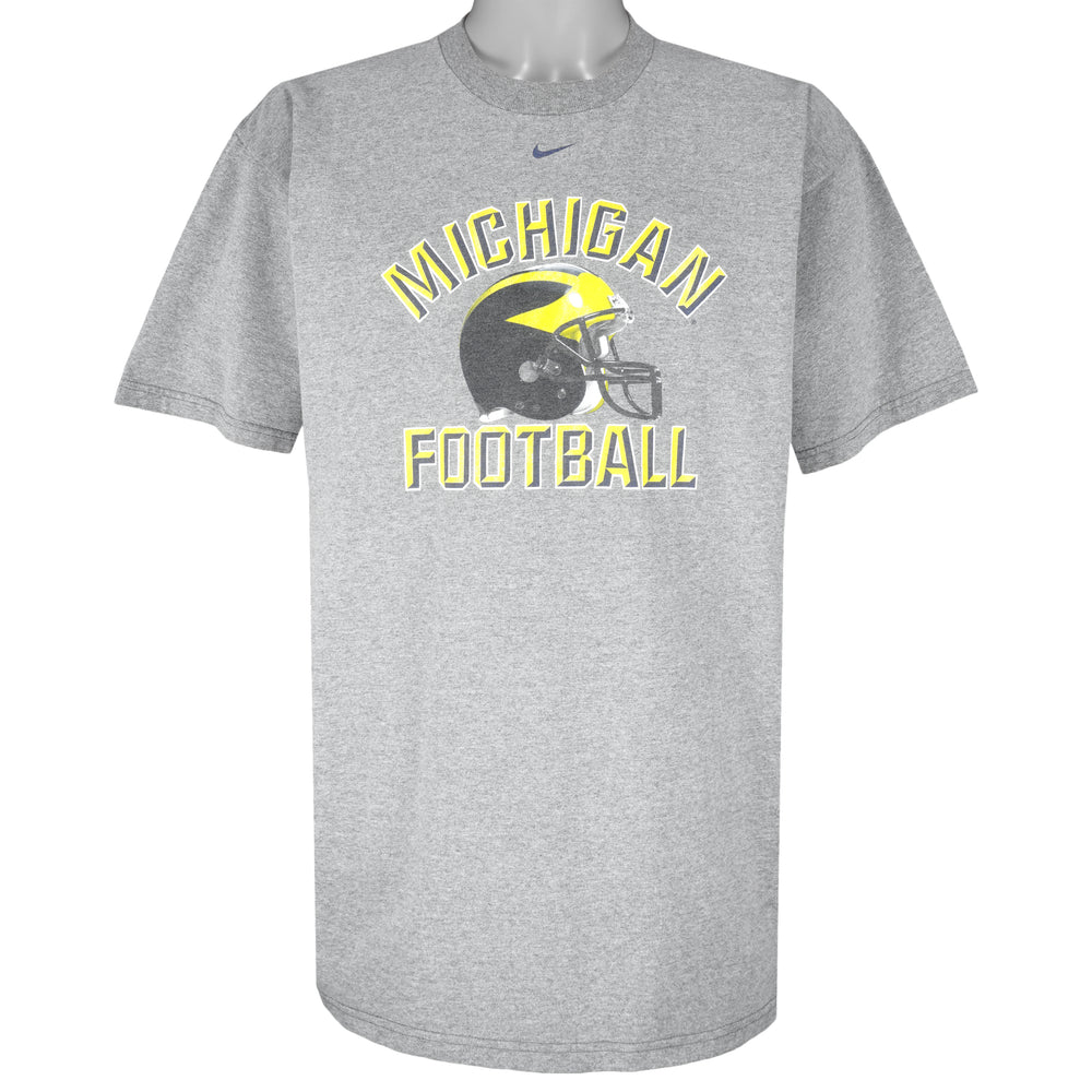 Nike - Michigan Wolverines Football T-Shirt 1990s Large Vintage Retro Football College