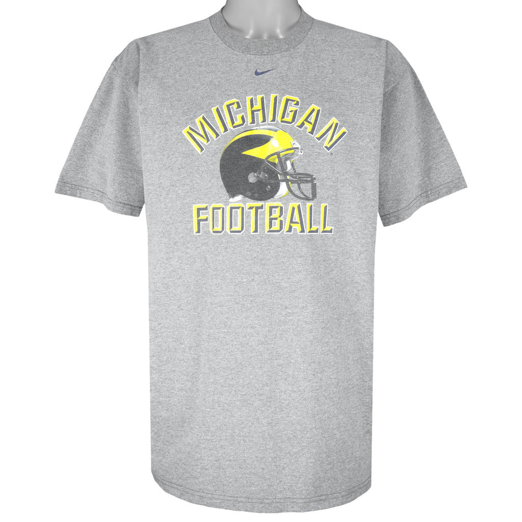 Nike - Michigan Wolverines Football T-Shirt 1990s Large Vintage Retro Football College