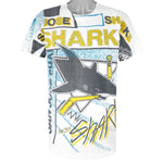 NHL (Hanes) - San Jose Sharks All Over Prints Single Stitch T-Shirt 1990s Large