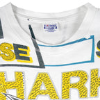 NHL (Hanes) - San Jose Sharks All Over Prints Single Stitch T-Shirt 1990s Large Vintage Retro Hockey