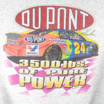 NASCAR (Hanes) - Jeff Gordon DuPont 3500 Lbs Of Pure Power Sweatshirt 1995 Large Vintage Retro