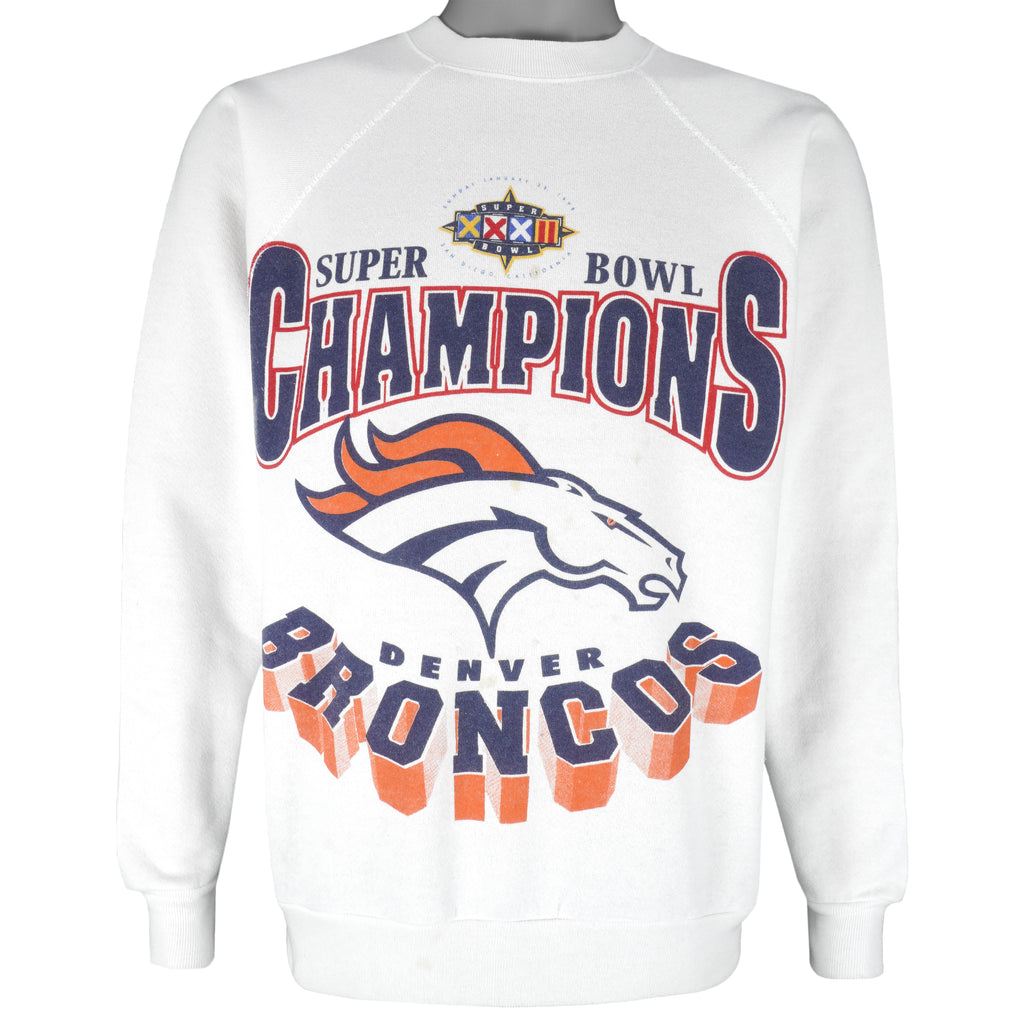 NFL (Tultex) - Super Bowl Champions Denver Broncos Sweatshirt 1998 Medium Vintage Retro Football