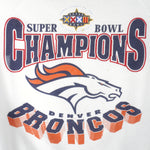 NFL (Tultex) - Super Bowl Champions Denver Broncos Sweatshirt 1998 Medium Vintage Retro Football