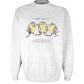 Looney Tunes - Taz Boy Beware of the Tasmanian Devil Crew Neck Sweatshirt 1990s X-Large vintage Retro