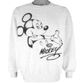 Disney - Mickey Mouse Crew Neck Sweatshirt 1990s Large Vintage Retro