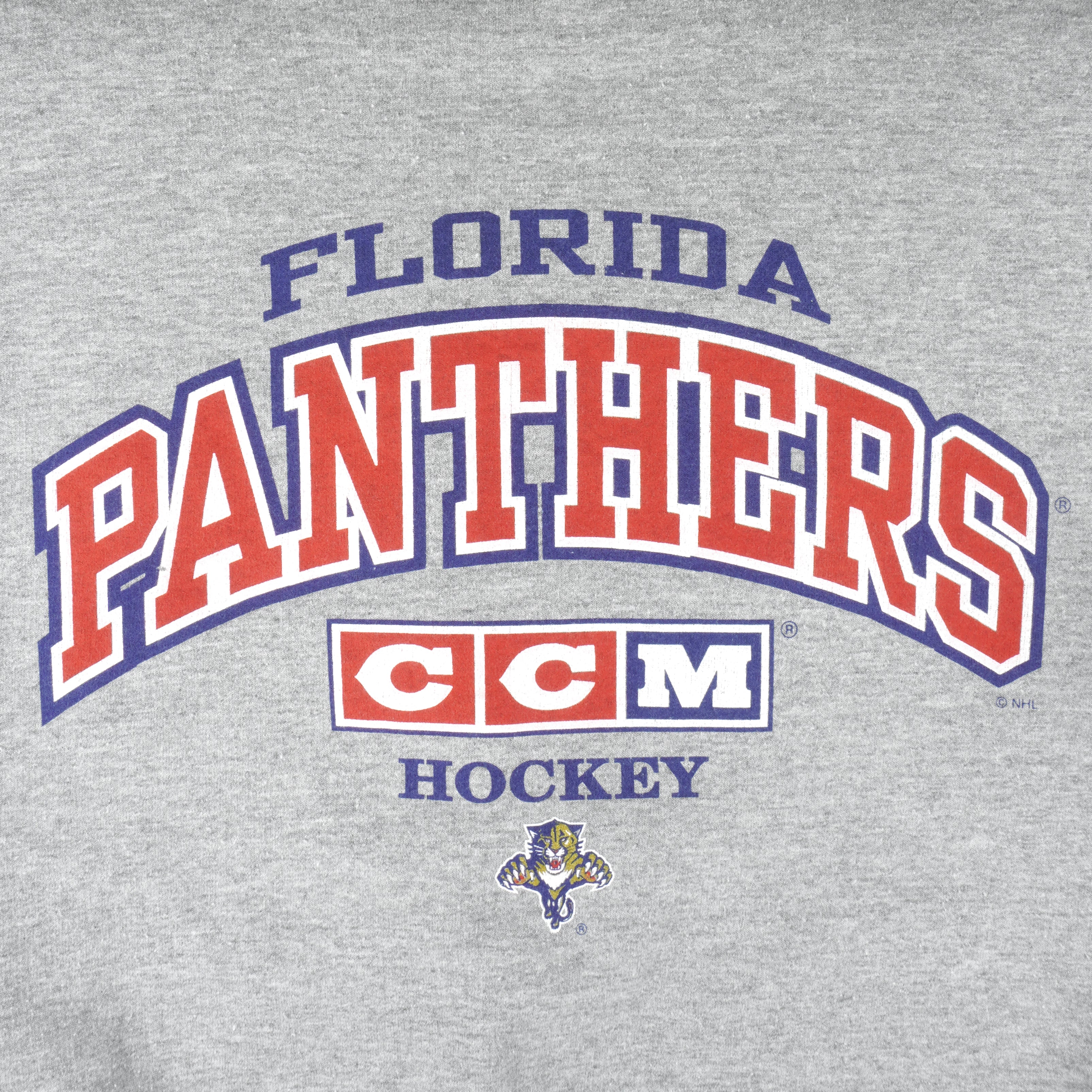NHL (CCM) - Florida Panthers Crew Neck Sweatshirt 1990s Medium Vintage Retro Hockey