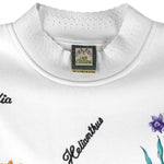 Vintage (Delta) - Flowers Print Dahlia Delphinium Crew Neck Sweatshirt 1990s Large Vintage Retro