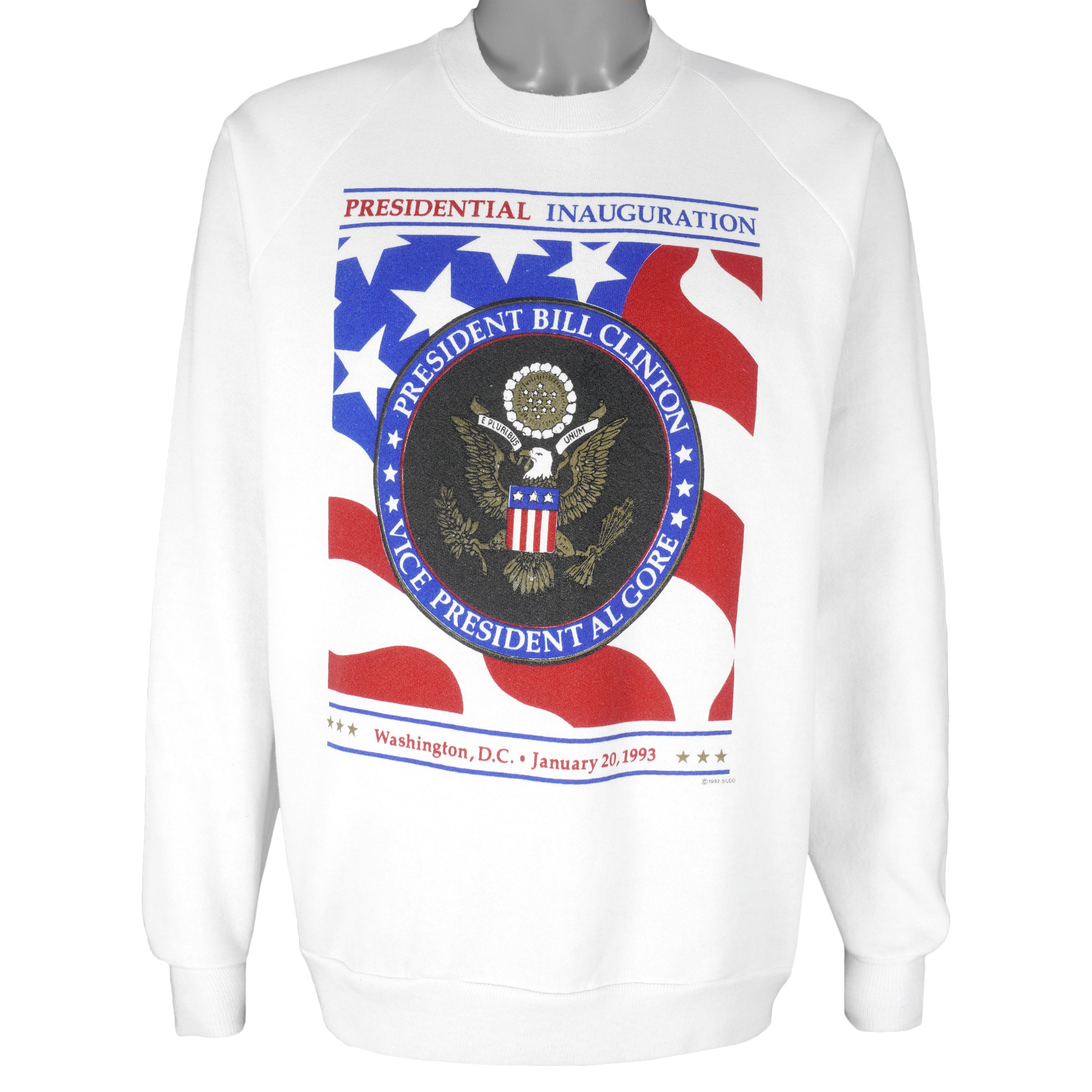 Vintage (Jerzees) - Bill Clinton Presidential Inauguration Crew Neck Sweatshirt 1993 X-Large