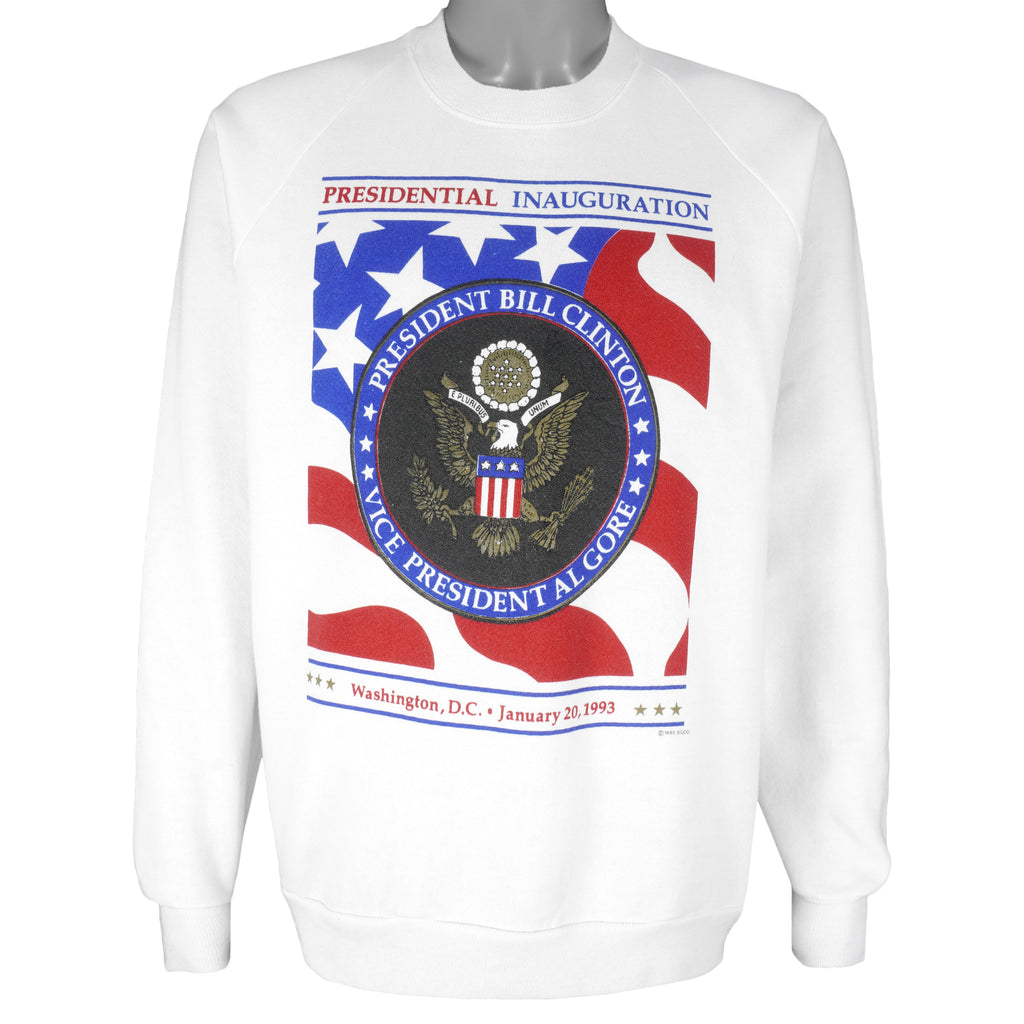 Vintage (Jerzees) - Bill Clinton Presidential Inauguration Crew Neck Sweatshirt 1993 X-Large