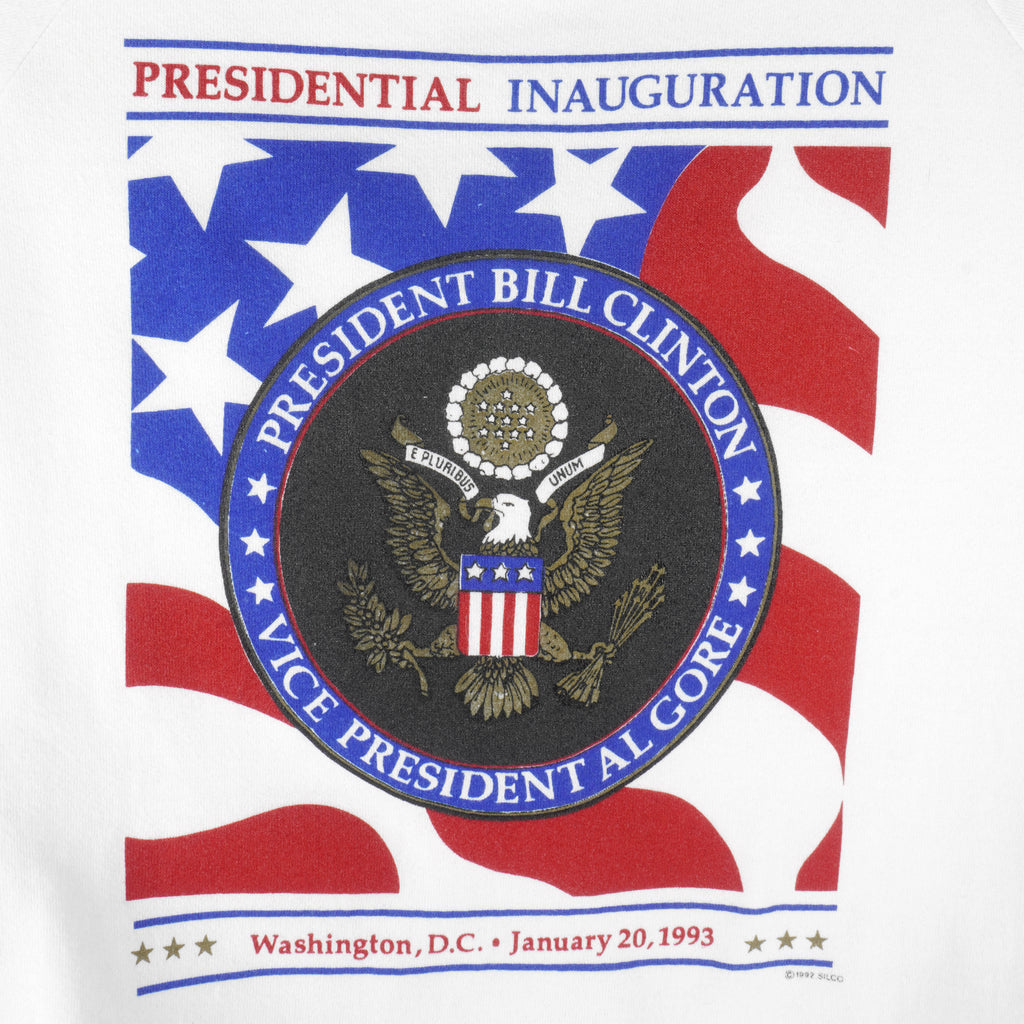 Vintage (Jerzees) - Bill Clinton Presidential Inauguration Crew Neck Sweatshirt 1993 X-Large