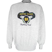 NCAA (Midwest) - Notre Dame Fighting Irish Embroidered Sweatshirt 1990s X-Large Vintage Retro Football College