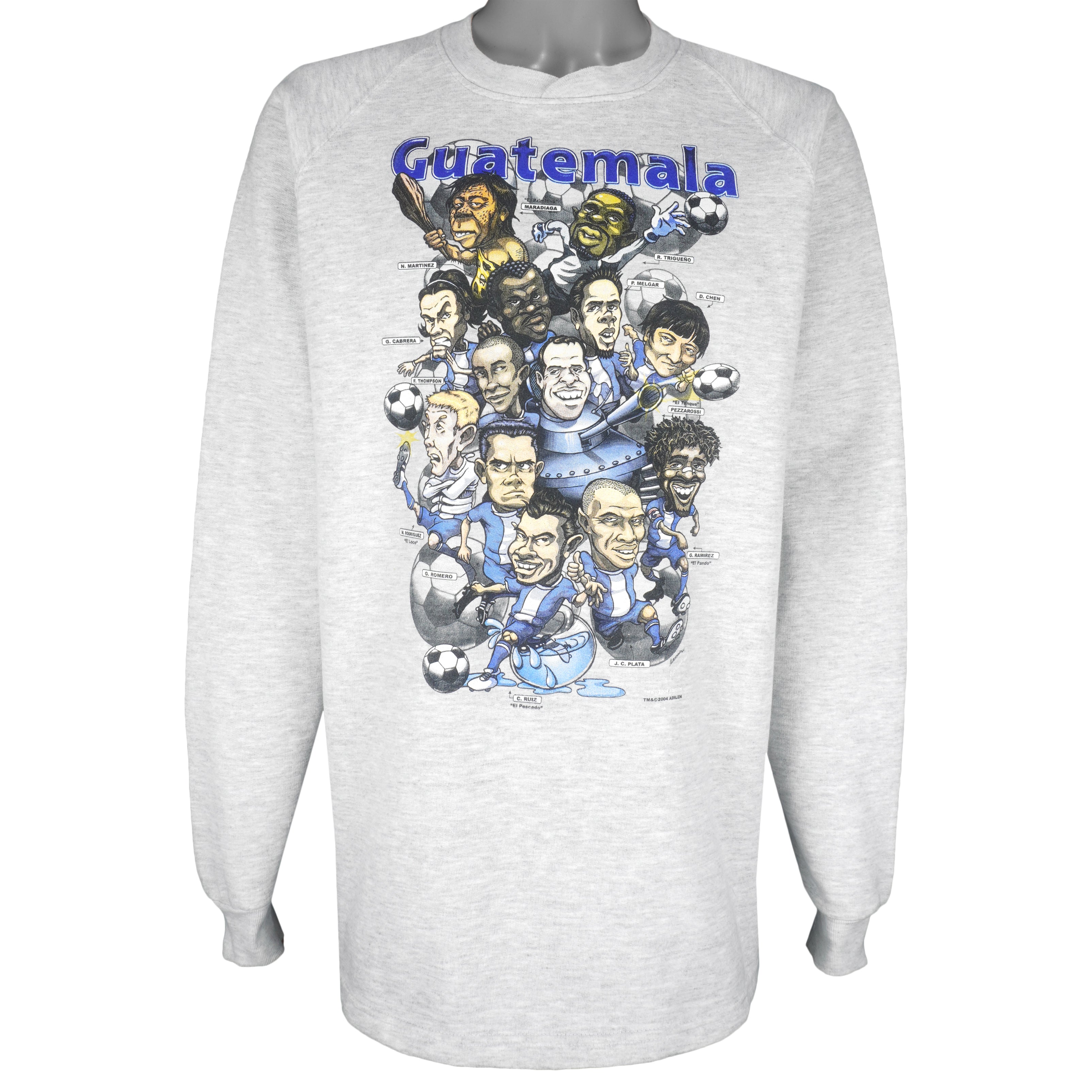 Vintage - Guatemala National Football Team Crew Neck Sweatshirt 2004 X-Large Vintage Retro
